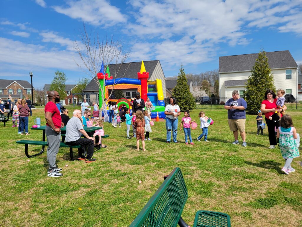 easter with a bounce house combo