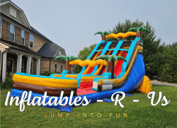 18ft Tropic Shock Dual Lane Waterslide